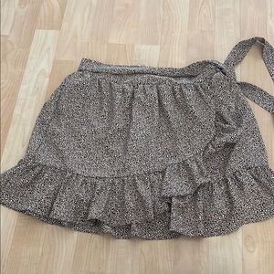 Leopard Print Ruffle Skirt